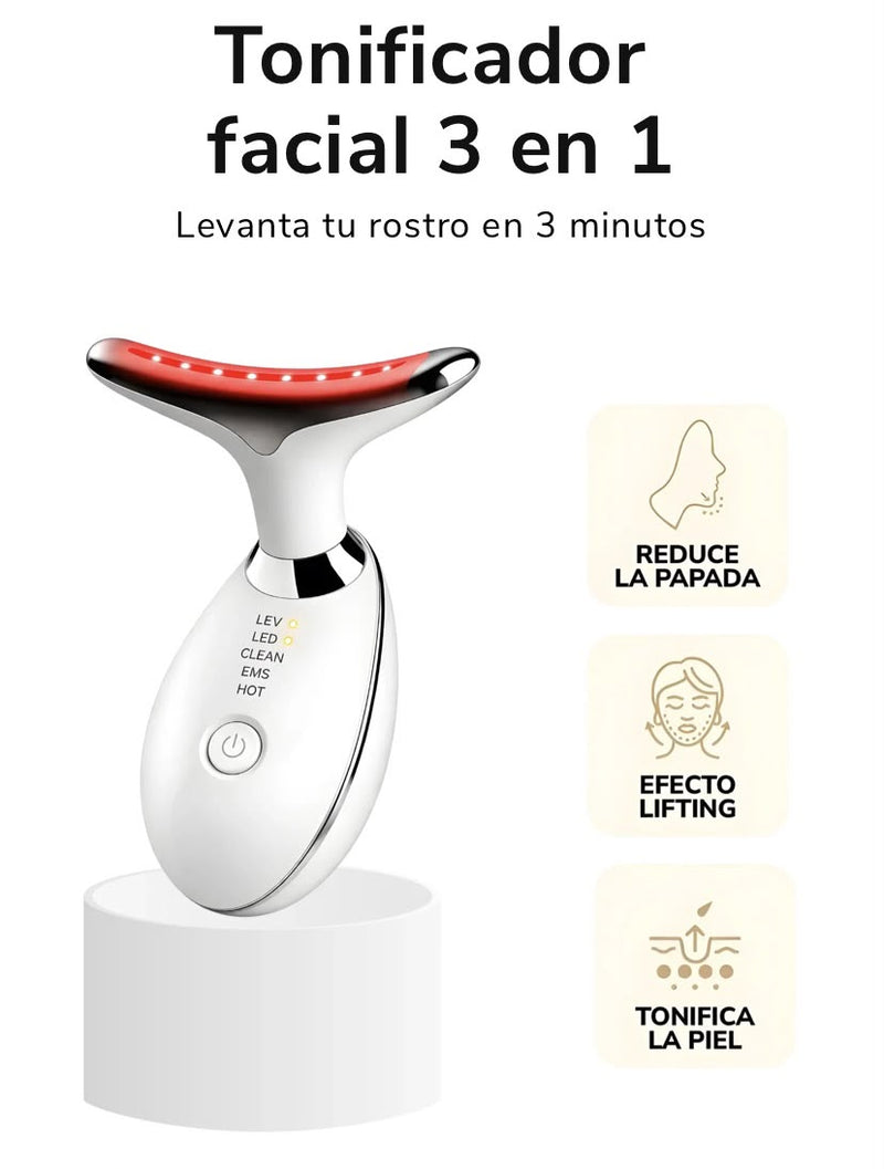 ✨ Tonificador Facial 3 en 1 | Tonifica tu rostro en solo 3 minutos al día + REGALO 🎁 + ENVÍO GRATIS 🎁